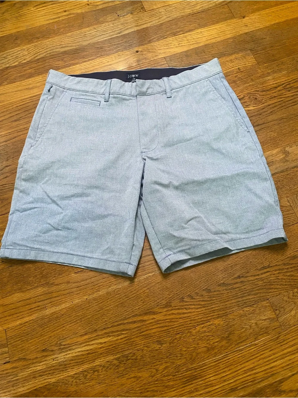 J.Crew Oxford Tech Shorts 9” Light Blue Stretch Performance Chino W32